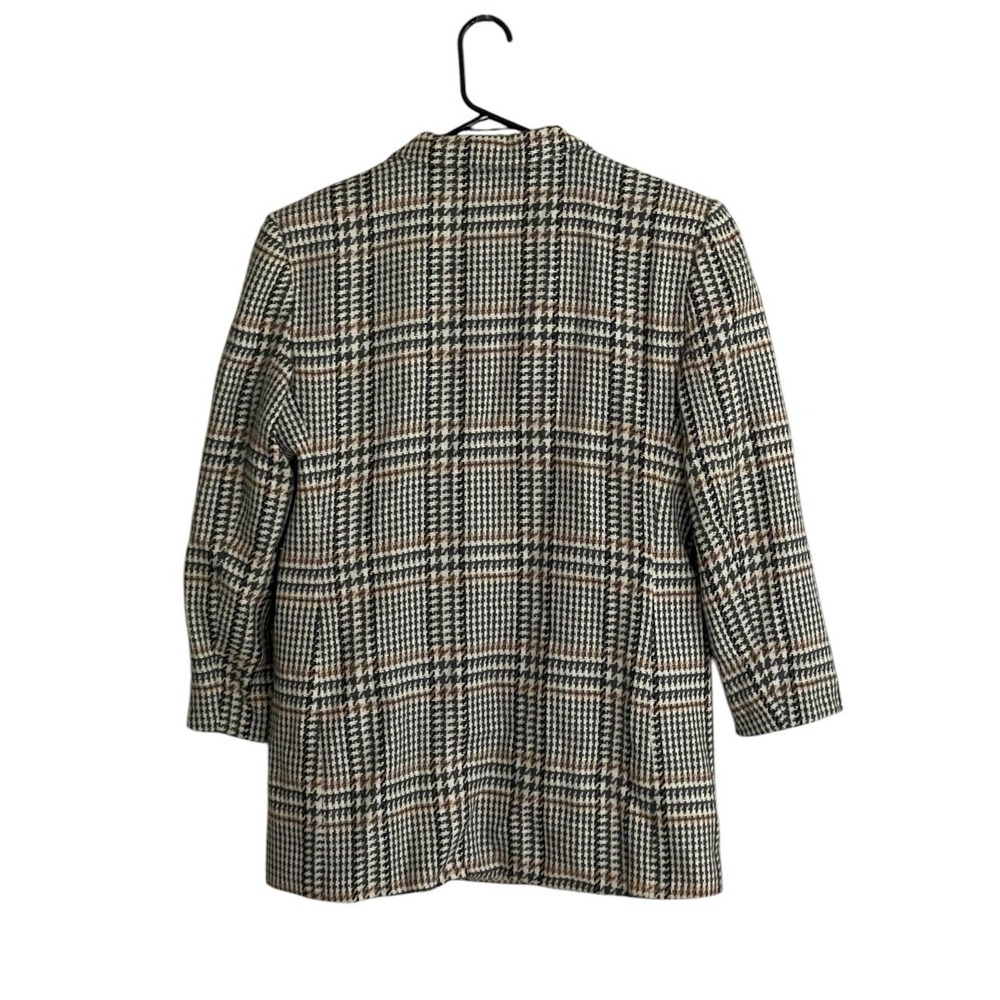 Vintage Norton McNaughton Blazer Sz 6 Wool Plaid Double Breasted Jacket - Picture 2 of 9